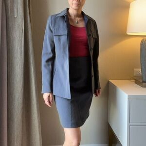 Vintage 1990s Navy Suit w/ Skirt (2 pieces)